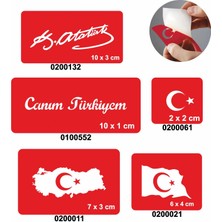 Alsepeteavm Canım Türkiyem 5'li Set Geçici Dövme Kına Şablonu