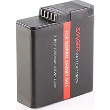 Sanger AHDBT-501 Gopro Hero 5 6 7 Black Batarya