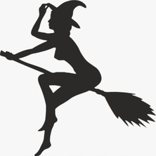 Cadı 2 Adet Sağ ve Sol Oto Sticker Motor Sticker 15X15 cm Siyah