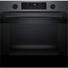 Bosch Siyah 3 Lü Ankastre Set 461 ( HUA736EG0T - POH7C6P30O - DWK67PJ60T  ) 67CM Wok Bek Ocak - Buhar Destekli Siyah Inox Fırın -