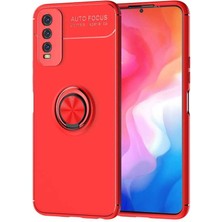 Vivo Y20S Kılıf N7TH Ravel Silikon Kapak-Kırmızı