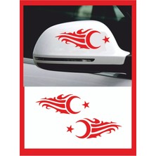 Ayna Ay-Yıldız Sticker 20*7 cm Sağ-Sol 2 Adet