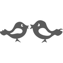 Ikili Kuş Kapı Sticker Oto Sticker Beyaz