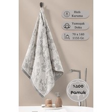 Pamuk Tekli Havlu Jakarlı Karna Eco Batıs - 70 x 140