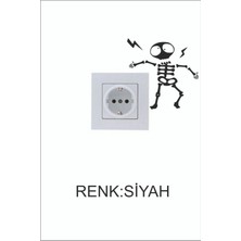 Priz Iskelet Sticker E-05 10X10CM - Duvar Dekorasyon