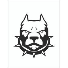 Tasmalı Pitbull Sticker 15*15 cm - Oto Sticker - Araba Çıkartma