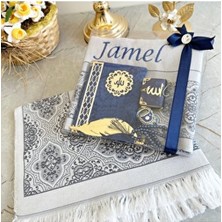 Isimli Seccade, Zikirmatik, Kadife Yasin, Inci Tesbih, Kitap Ayracı, Mini Kuran Çeyizlik Seccade
