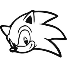 Sonic (Head) Sticker Araba Oto Arma Duvar Sticker Ev Dekoratif Çıkartma 20 cm