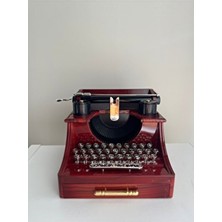 Nostaljik Daktilo Müzik Kutusu Kurmalı Retro Antika Tasarım Dekoratif Hediyelik Özel Seri