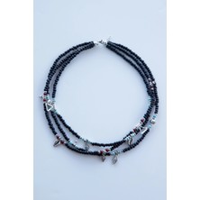 Etnik Otantik Siyah Çoklu Kolye