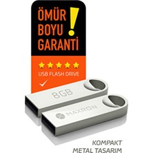 8 GB Flash Bellek Metal Gövde Ömür Boyu Garantili Güvenli USB Bellek Data Traveler