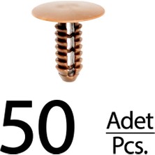 Alpha Auto Part Fiat Ducato Için Döşeme Klips-Koyu Kahve - 50 Adet