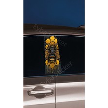 Araç Kapı Direk Kaplama Folyosu  Desenli DRK19 (Sağ Sol Takım) (2 Adet) - 22X50 cm