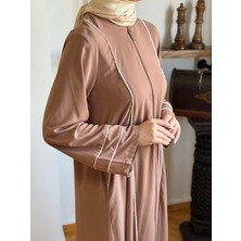 Navra Vizon Kol Ağzı ve Önü Çift Biyeli Ferace 5045