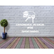 Emlak Ev-Anahtar Isme Özel Işyeri Sticker Reklam Tanıtım Anahtar Ev Araba