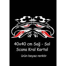 Scania Kartal Sticker 40X40CM Sağ-Sol Traktör Kamyon Tır Case Tümosan Massey Erkunt