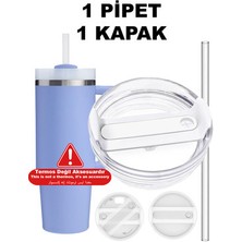 Quencher 40 Oz 1.18 Lt Uyumlu Pipetli Termos Kapak - Kapak Quencher Lid