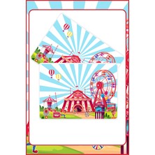 Amerikan Servisi 2'li Sirk Temalı Çocuk Amerikan Servis Öğretici Set Yemek Altlığı