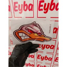 Mutant Ördek 19X10 cm 1 Adet Renkli Baskı Sticker, Bisiklet, Karavan,otomobil,çocuk Odası