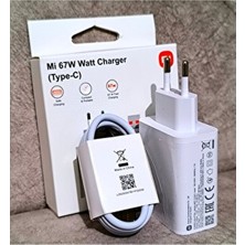 Kotenart Xiaomi Mi 11 Pro 67 Watt Orjinal Turbo Şarj Aleti Type-C Kablo ile Hızlı Şarj Uyumlu Modeller