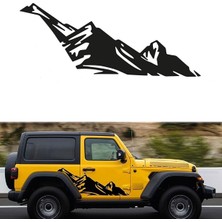 Off Road Dağ Sticker - Yan Kapı Stıcker 58X25CM 2 Adet