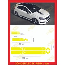 Marşpiyel,kaput,yan Ayna Sticker 5 Li Set 180*11CM , 20*2,5cm , 1 Adet 90*13CM Oto Sticker