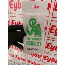 Motorsikleti Fark Et 12X7 cm Baskes 1 Adet Renkli Baskı Sticker, Karavan,otomobil,motorsiklet