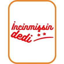 Incinmişsin Dedi Oto Sticker 20X10 cm Kırmızı