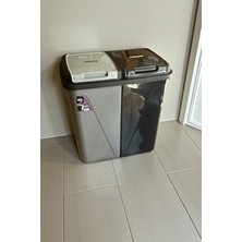 Citim Mega Duo İki Bölmeli Kirli Çamaşır Sepeti Plastik 90 Lt Renkliler ve Beyazlar İçin