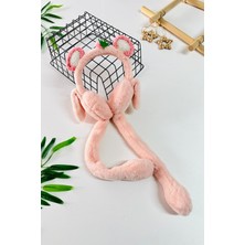 Miniğimin Cicileri Çilek Detaylı Pelüş Kız Çocuk Kulaklık - Pembe