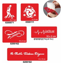 Alsepeteavm Ne Mutlu Türküm Diyene 5'li Set Geçici Dövme Kına Şablonu