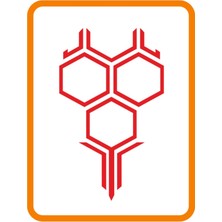 Kaput Petek Oto Sticker Büyük Boy 60X35 cm Kırmızı