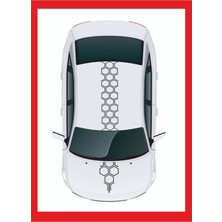 Bal Peteği Sticker Seti Tavan+Kaput+Bağaj - Oto Sticker - Cıkartma