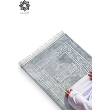 Lüks Kalın Yumuşak Peluş Seccade Kaydırmaz Taban Çeyizlik Hediye 120X80 Tesbih Hediye