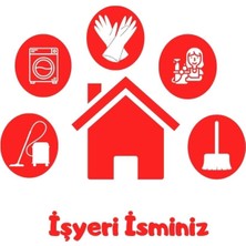 Temizlik Işyeri Camı Set Sticker Özel Işyeri Ismi Reklam Tanıtım