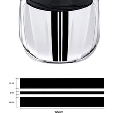 Oto Kaput Şerit Sticker, Büyük - Oto Sticker, -Araba Sticker, - 120 cm x 35 cm
