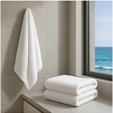 Beyaz Havlu El Yüz Havlusu Otel Havlusu Spor Havlusu 50X90 200-220 gr 3 Adet