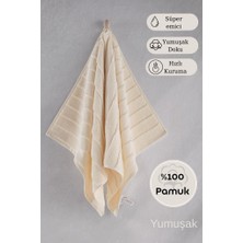 Pamuk Tekli Havlu Jakarlı Karna Premıum Venna - 50 x 90