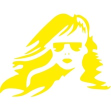 Kadın Madonna Minübüs Camı Oto Sticker Sarı