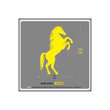 Şaha Kalkmış At Sticker Araç Araba Duvar 100X60 cm