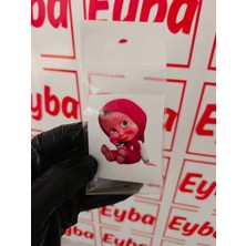 Maşa 5 cm Mini Boy Renkli Baskı Sticker