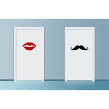 Wc Kapısı Man ve Women Sıtıcker Kadın Erkek -Bay Büyük Sticker Tuvalet