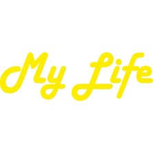 My Life Oto Sticker Sarı