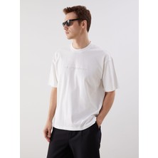 Lc Waikiki Yeni Sezon Bisiklet Yaka Baskılı Penye Erkek Tişört