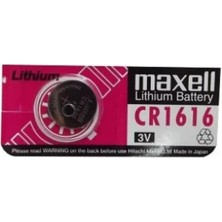 Maxell CR-1616 Lityum 3V Volt Araba Kumanda Pili Para Düğme Pil (1 Adet Fiyatıdır)