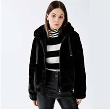Vida Kadın Siyah Polar Ceket (15260047-B)