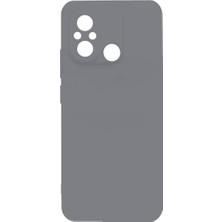 Xiaomi Redmi 12C Kılıf N7TH Biye Silikon-Gri