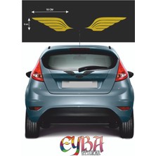 2 Adet Kanat Sticker, Oto Sticker- Araba Sticker- Oto Sticker - 36X8CM