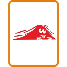 Bagajdan Bakan Sevimli Hayalet Oto Sticker 30X10 cm Kırmızı