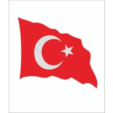 Sticker Dalgalı Türk Bayrağı Sticker